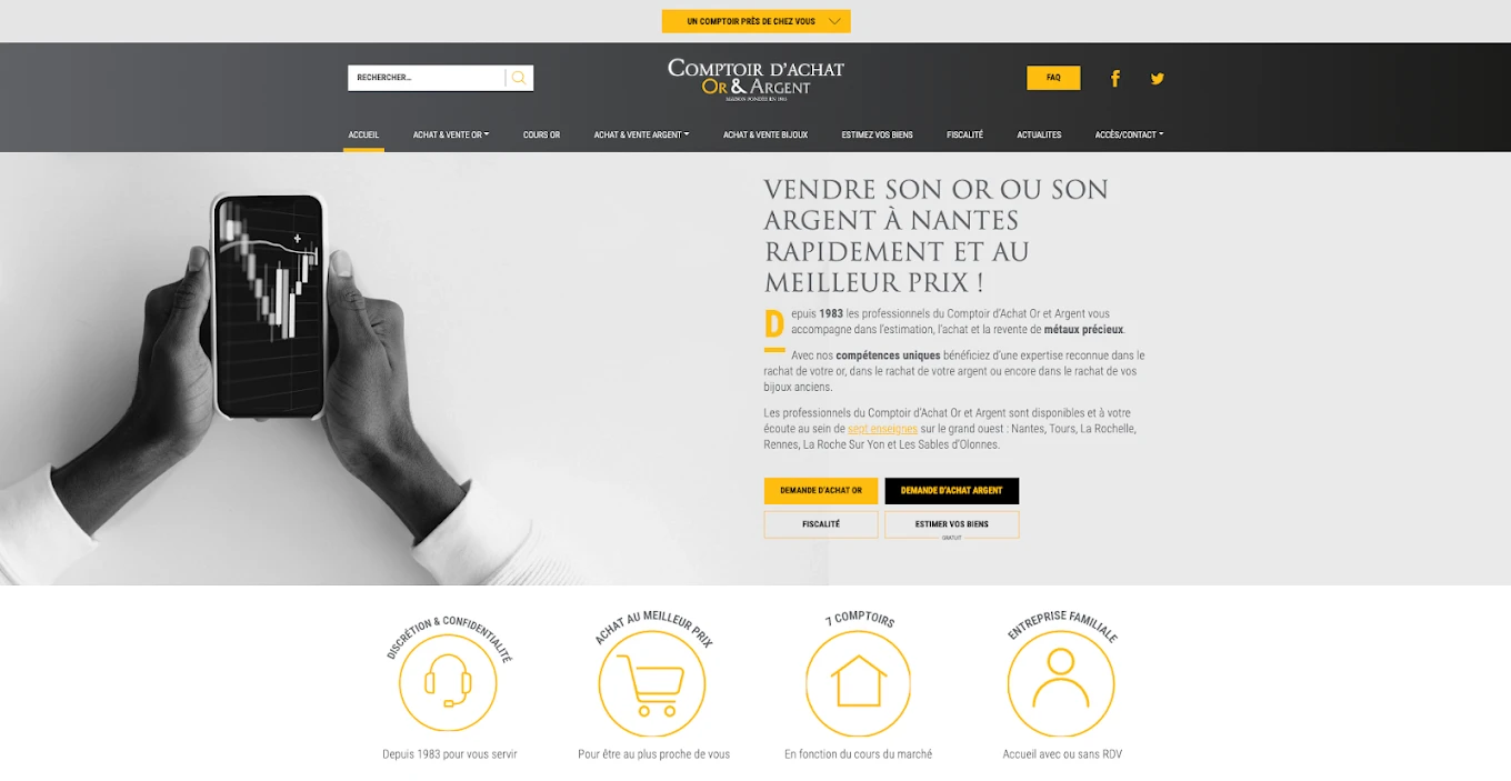 creation-site-catalogue-wordpress-comptoir-achat-or-argent-agence-web-nantes-fair